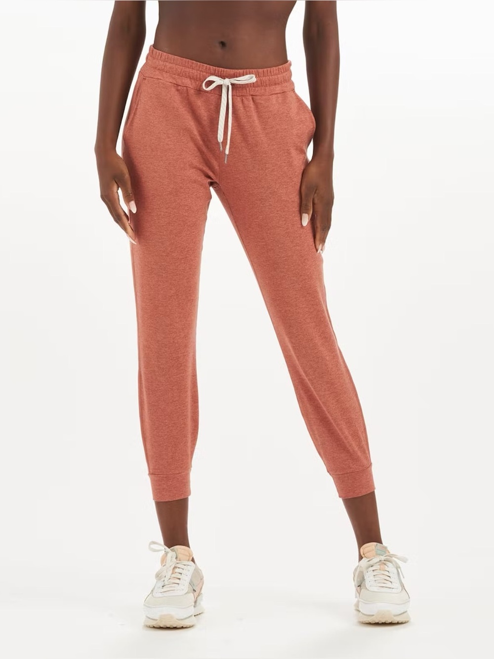 Vuori Performance Jogger Pants Small Rust Athleisure Activewear Lounge Casual